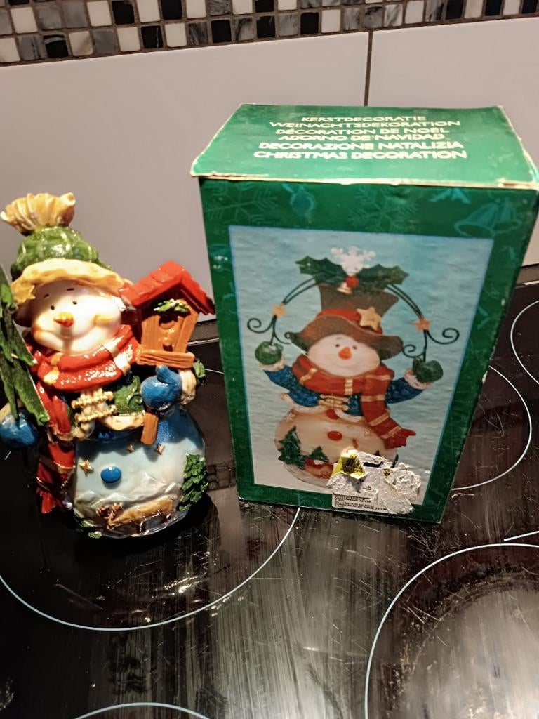 Décoration de Noël bonhomme de neige de 22 cm de haut, bon é, Divers, Enlèvement, Comme neuf