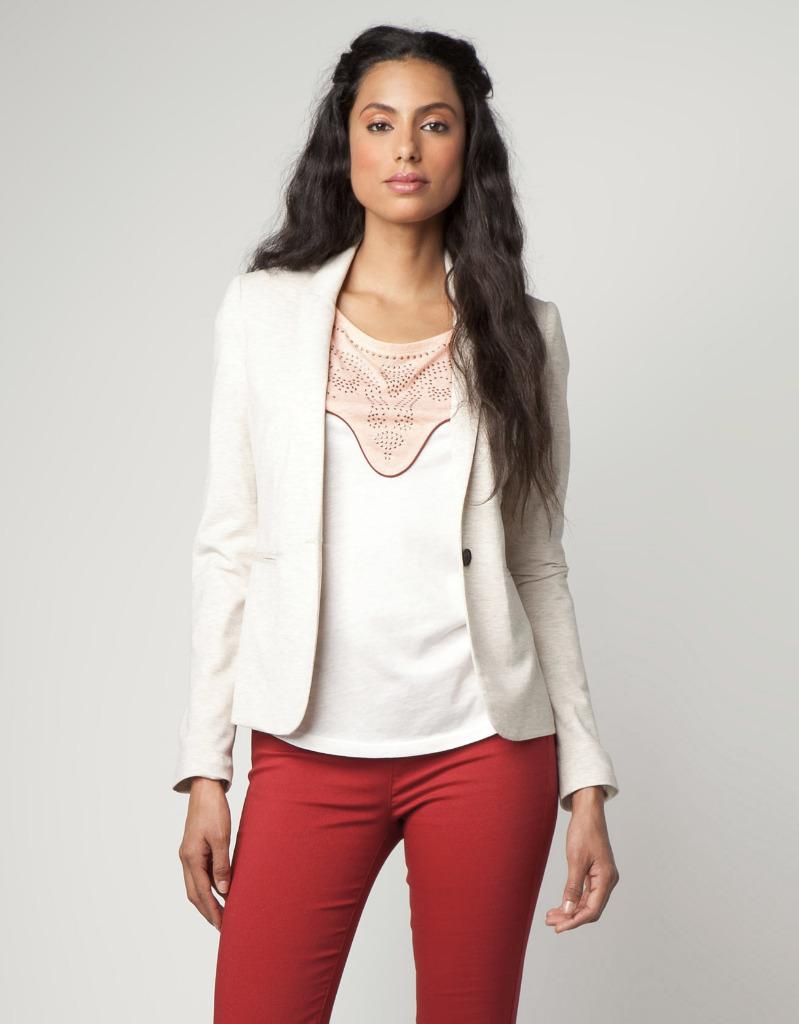 Beige blazer van Bershka - Maat large, Kleding | Dames, Verzenden, Beige