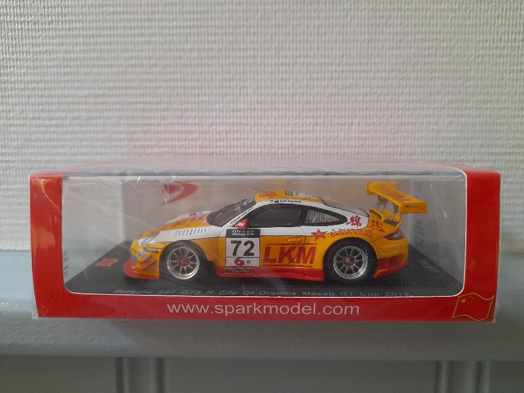 Porsche 997 GT3 R - Macau 2013 - Spark 1/43 - SA049, Ophalen of Verzenden, Nieuw, Auto, Overige merken