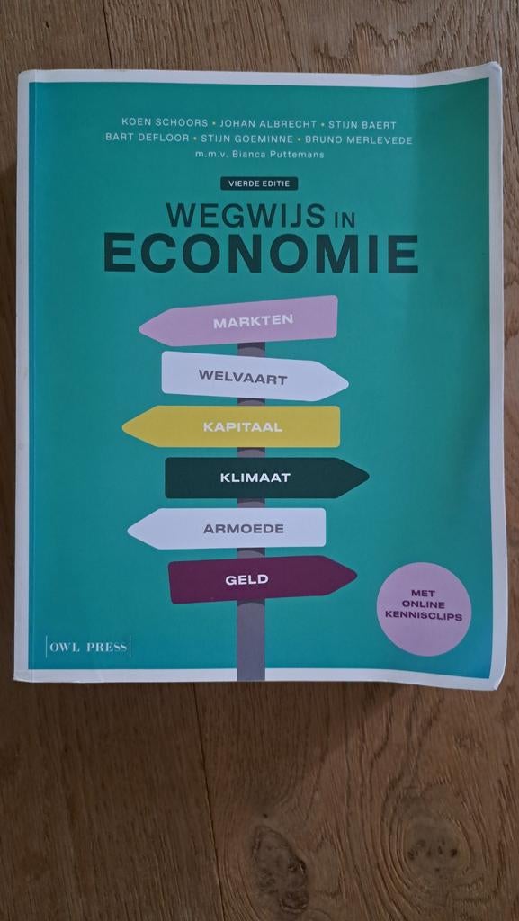 Wegwijs in Economie, Enlèvement ou Envoi
