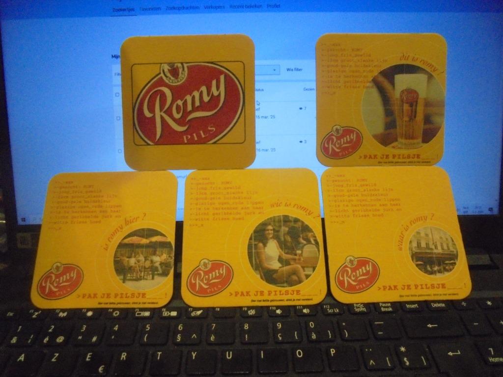 Romy Pils, Verzamelen, Ophalen of Verzenden, Zo goed als nieuw, Viltje(s)
