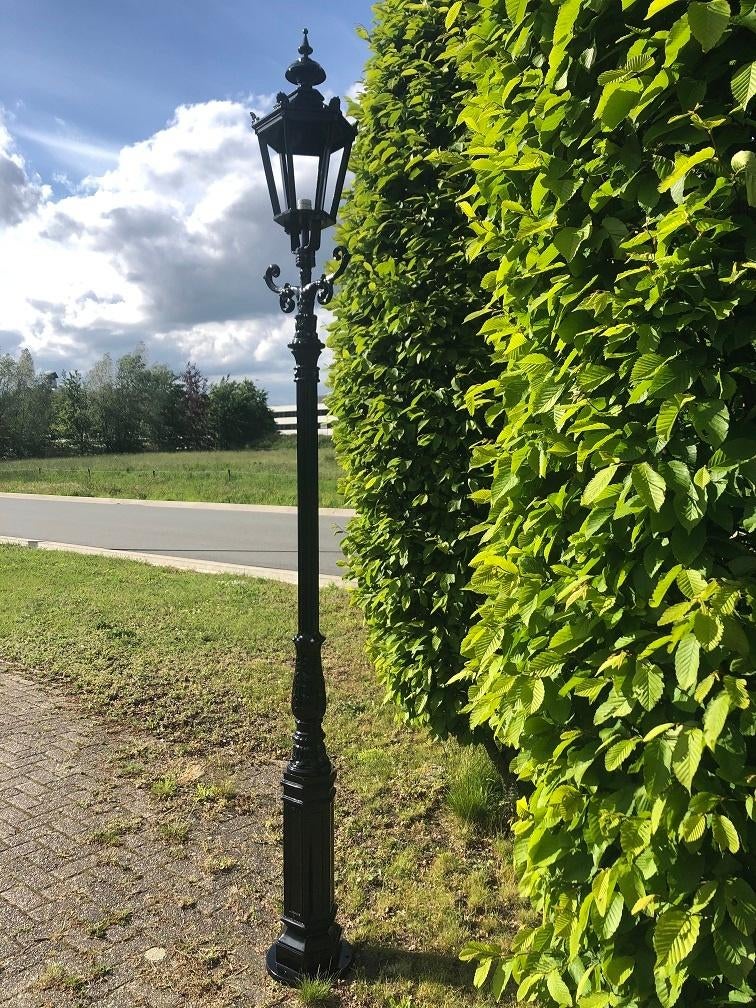 Buitenlamp, lantaarn Amsterdam met keramische fitting, Antiek en Kunst, Ophalen of Verzenden