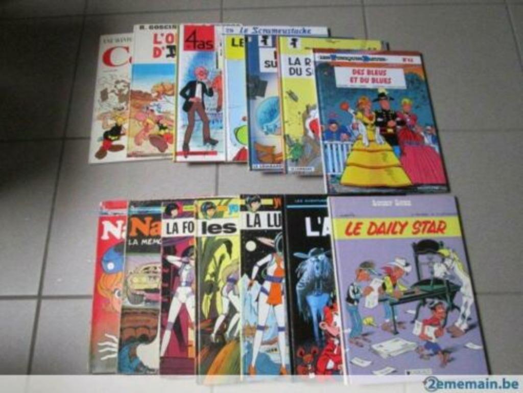 BD (Gaston,B.Brisefer,Tuniques Bleues,4 As,Lucky Luke etc..), Livres, Enlèvement ou Envoi