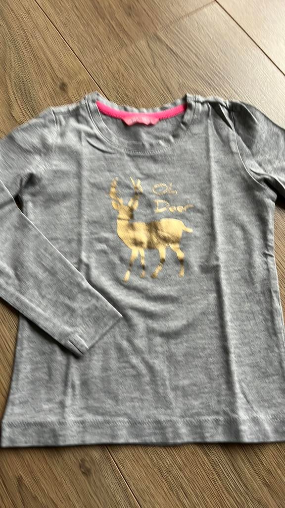 Longsleeve grijs met rendier mt86/92, Kinderen en Baby's, Babykleding | Maat 86, Jongetje of Meisje, Ophalen of Verzenden, Zo goed als nieuw