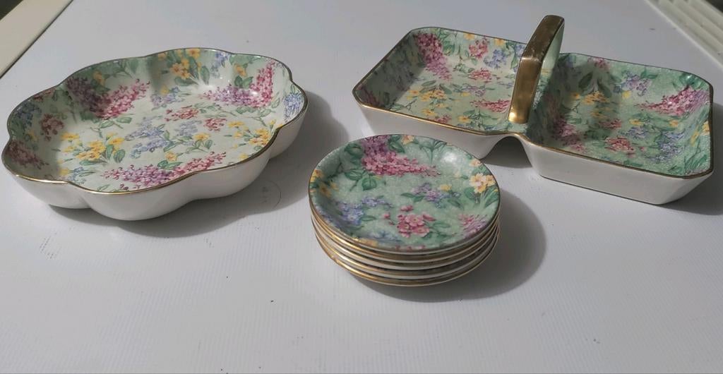 Empire Lilac Time 7-delige porseleinset in art deco stijl, Antiek en Kunst, Ophalen