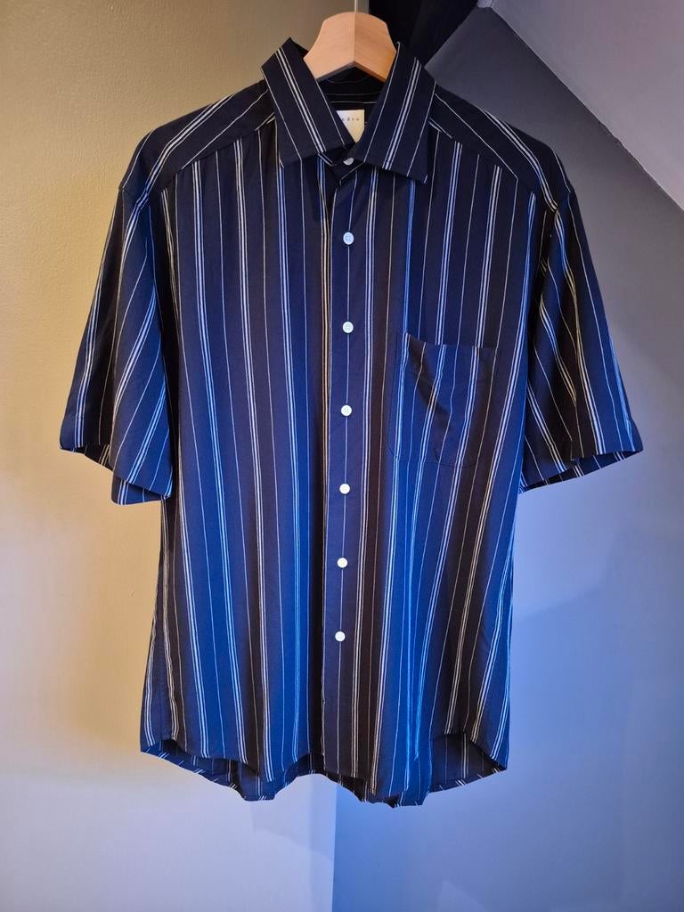 Sandro herenshirt met korte mouwen maat L, Ophalen of Verzenden, Blauw