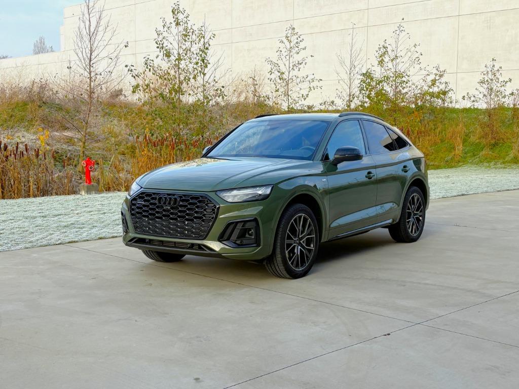 Audi Q5 55 TFSIe Quattro SB Sline Kameleon in district green, Auto's, Automaat, Testrit aan huis, 4 cilinders, 34 g/km