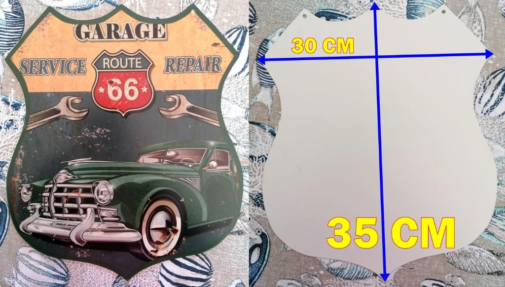 ROUTE 66-GARAGE-SERVICE-AUTO, Ophalen of Verzenden, Nieuw, Reclamebord