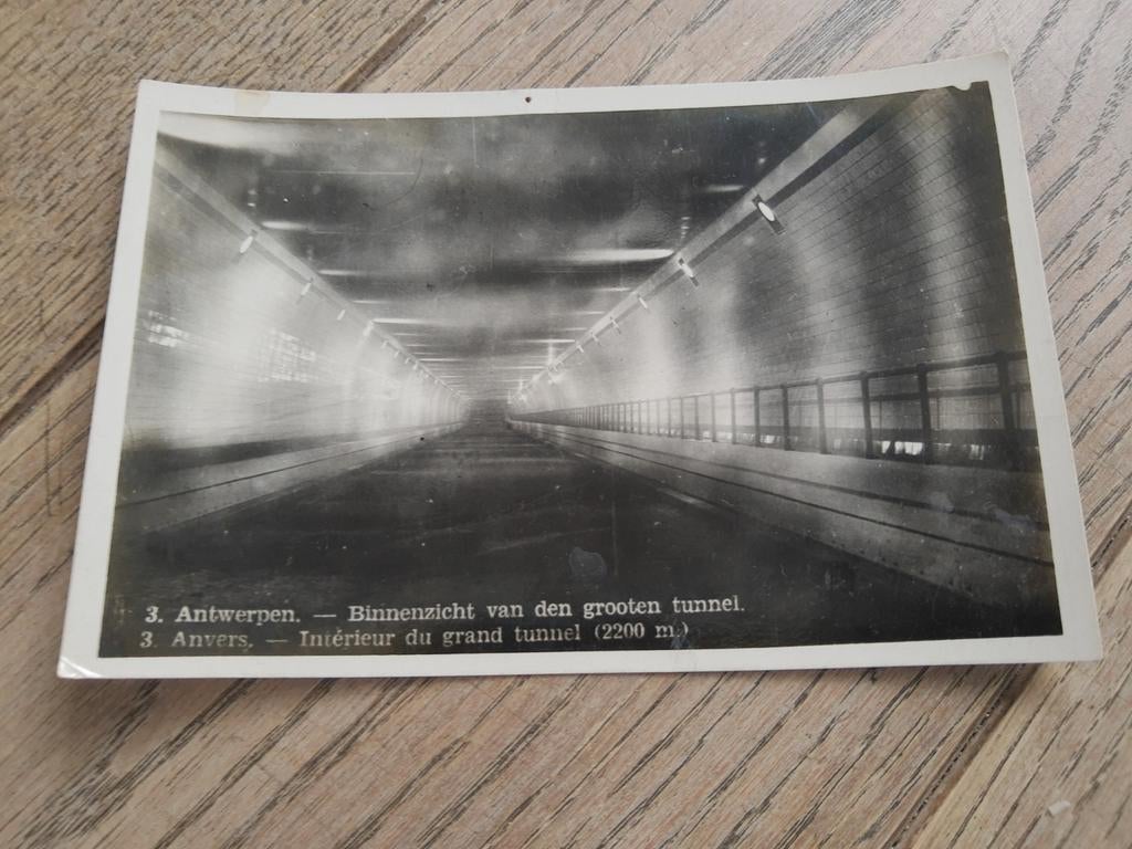 Pk - binnenzicht van de grote tunnel in Antwerpen, Ophalen of Verzenden