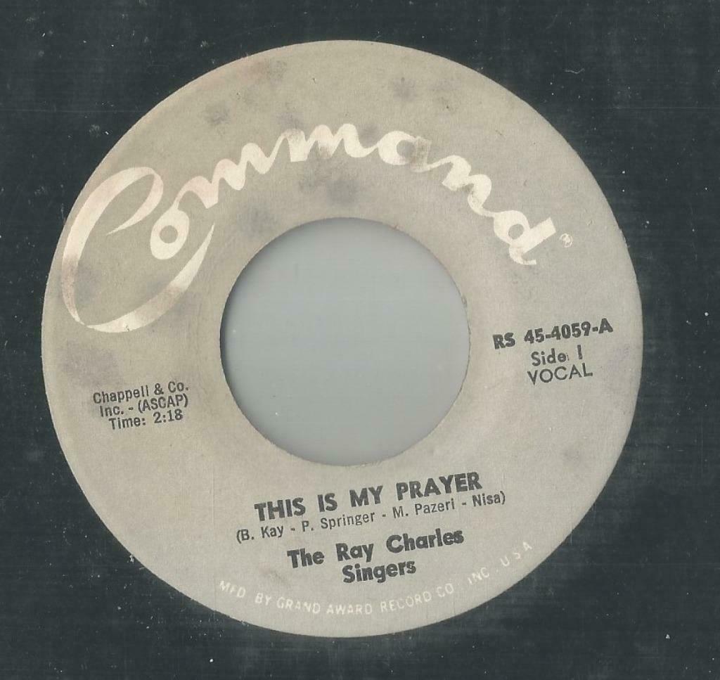 The Ray Charles singers – This is my prayer – Single, Ophalen of Verzenden, Gebruikt, Jazz en Blues