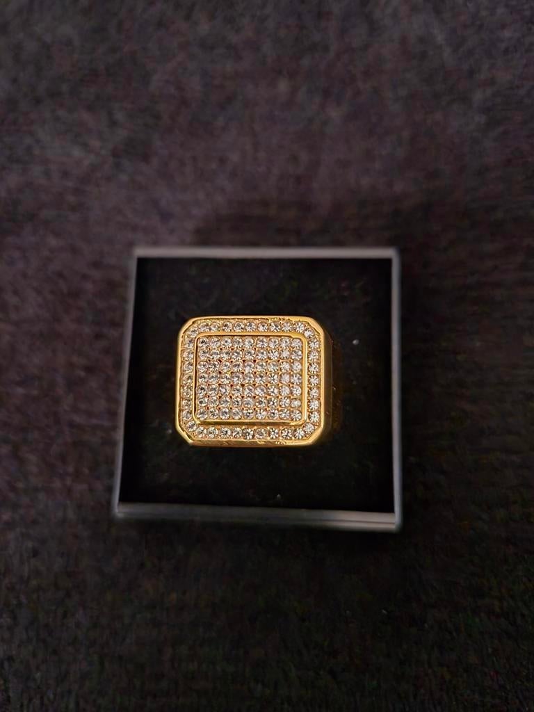 Nieuwe herenring van stainless steel maat 11, IJzer of Staal, Heer, Nieuw, Ophalen of Verzenden
