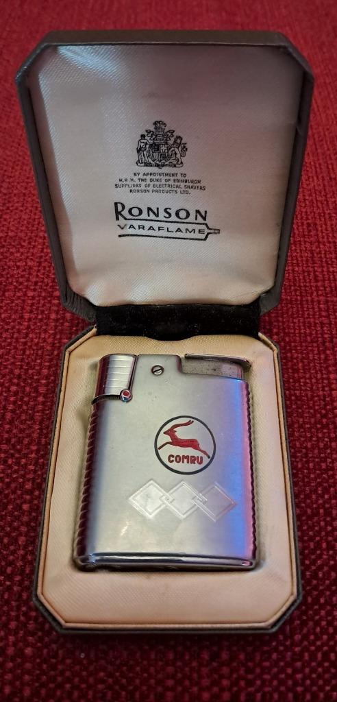 briquet RONSON Varaflam en très bon état dans écrin original, Enlèvement ou Envoi, Briquet