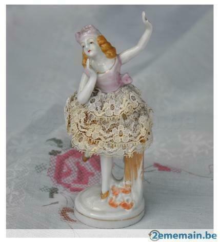 statuette ballerine  en porcelaine et dentelle n°4, Antiek en Kunst, Ophalen of Verzenden