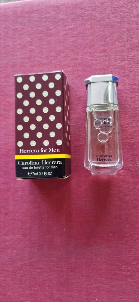 Miniature de 7,5 ml EDT Herrera for Men Carolina Herrera, Ophalen of Verzenden, Zo goed als nieuw, Miniatuur