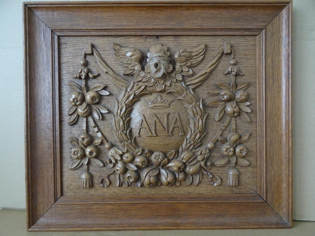 Antiek houtsnijwerk ANA 1850-1900 houtsnijwerk antiek 44x36, Ophalen of Verzenden