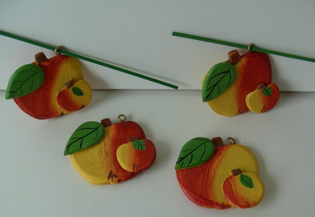 HOUTEN APPELS MET OOG doos 12 stuks  6 cm NIEUW, Ophalen of Verzenden, Nieuw