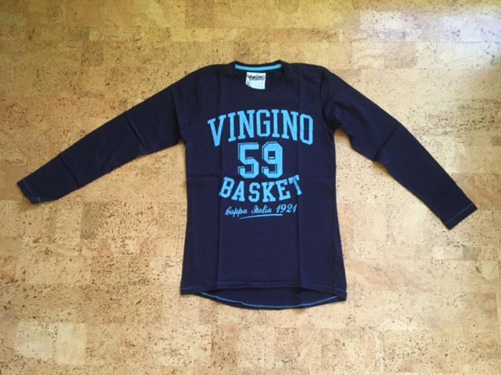 donkerblauwe longsleeve Vingino met stipjes - maat 164, Enfants & Bébés, Vêtements enfant | Taille 164, Garçon, Enlèvement ou Envoi