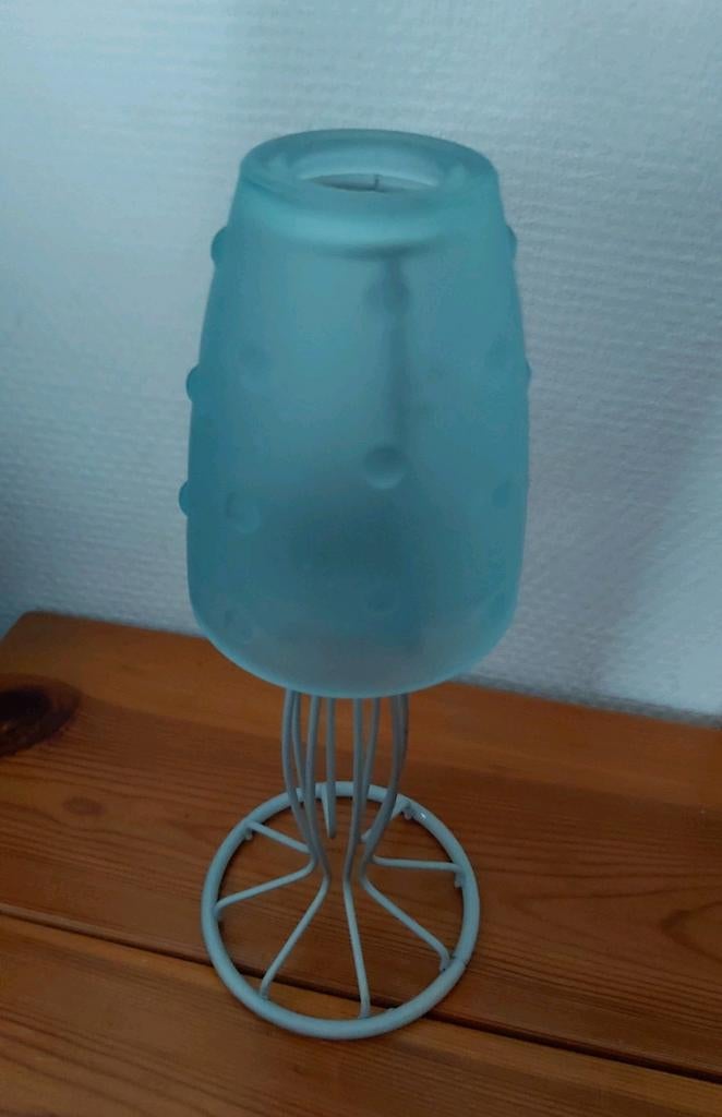 Photophore,Bougeoir bleu, Enlèvement, Comme neuf, Bleu, Métal
