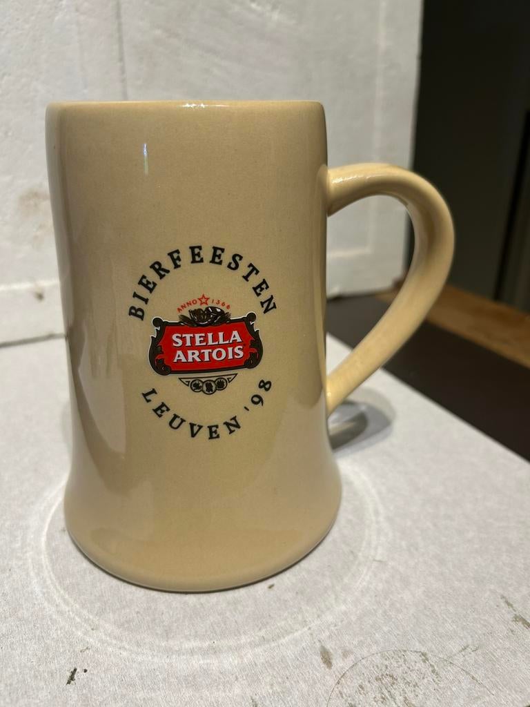 Stella Artois bierfeesten Leuven 98 bierpul, Ophalen of Verzenden, Zo goed als nieuw