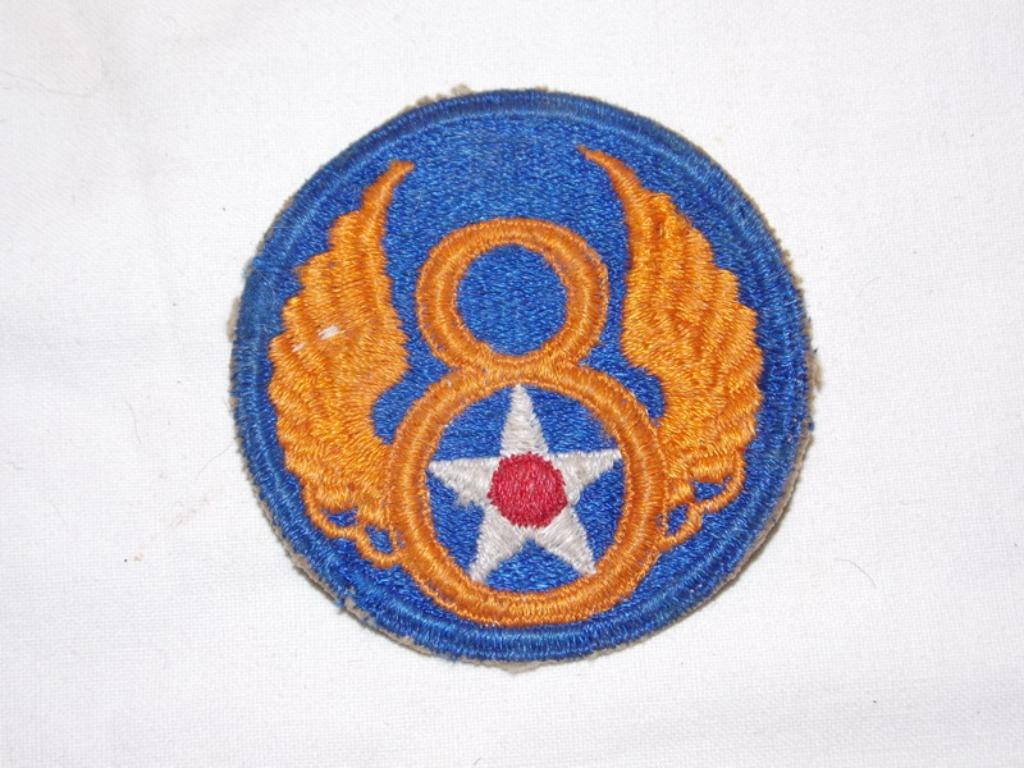 WWII US 8 airforce patch, Ophalen of Verzenden, Luchtmacht, Embleem of Badge