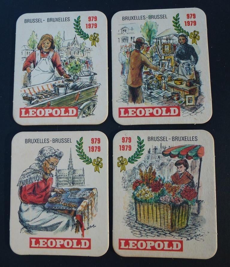 bierviltjes Leopold Brussel 979 1979, Verzamelen, Ophalen of Verzenden, Zo goed als nieuw, Viltje(s), Overige merken