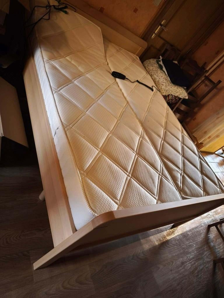 Lit électrique 2 personnes neuf !, Maison & Meubles, Chambre à coucher | Lits, Neuf, Beige, 140 cm, Enlèvement