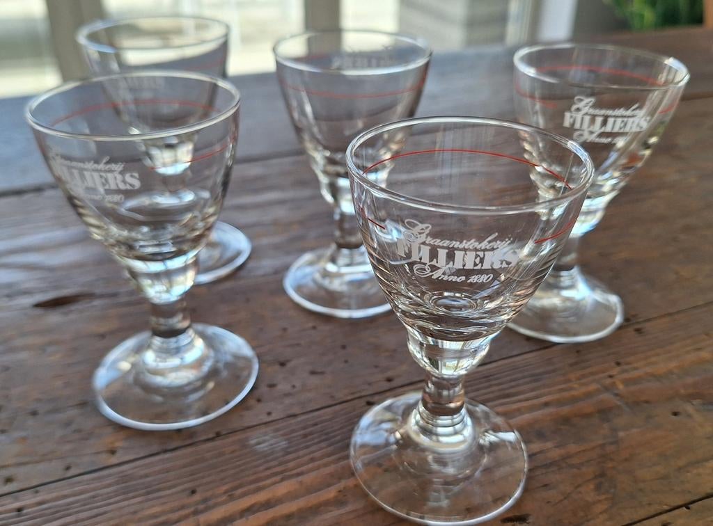 Filliers jenever glaasjes, Verzamelen, Ophalen of Verzenden
