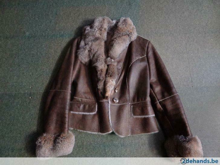 Mouton retourné - omgekeerd schaap, Kleding | Dames, Jassen | Winter, Nieuw, Maat 38/40 (M), Bruin, Ophalen of Verzenden