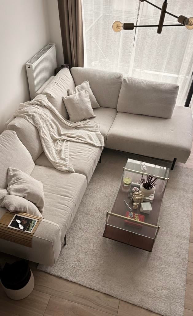 Beige hoeksalon / zetel 298x223cm, Immo
