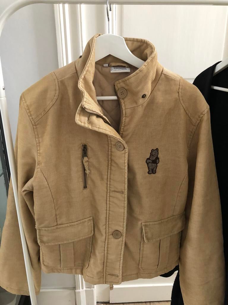 DISNEY JAS JACKET RIBFLUWEEL BEIGE XL, Ophalen of Verzenden, Maat 46/48 (XL) of groter, Beige