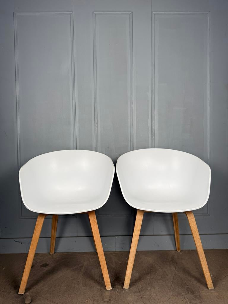 10 HAY About A Chair AAC22 design stoelen, Huis en Inrichting, Hout, Wit, Ophalen of Verzenden, Zo goed als nieuw