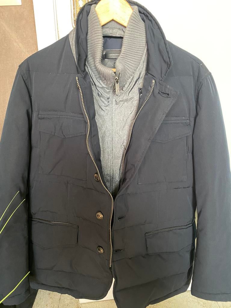 Massimo Dutti heren dubbel voering jas, Verzenden, Zo goed als nieuw, Blauw