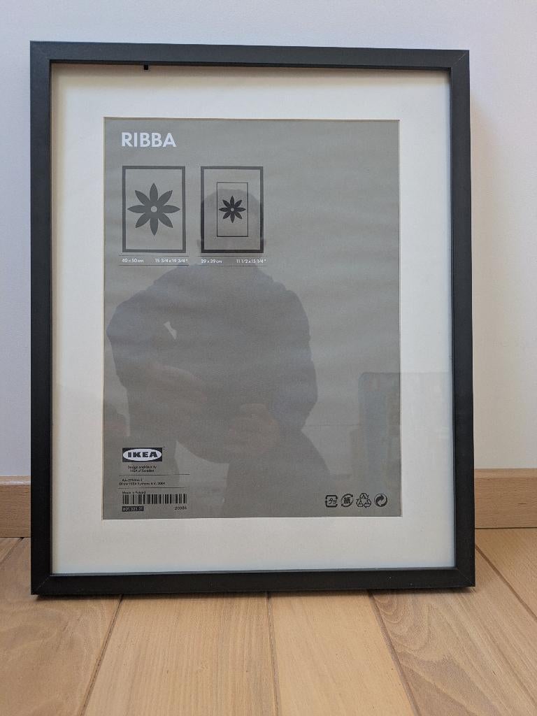 Cadre photo Ribba noir (Ikea) 40x50 cm - 6 pièces, Enlèvement ou Envoi, Neuf