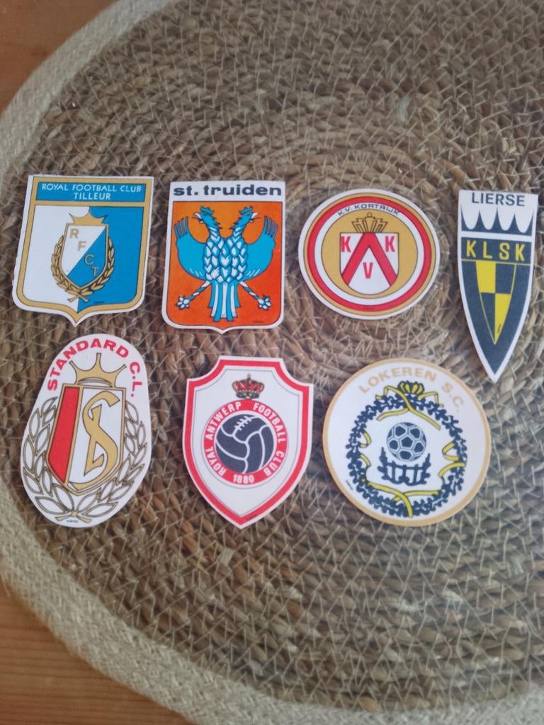 7 autocollants en satin saison 75/76, Enlèvement ou Envoi, Comme neuf