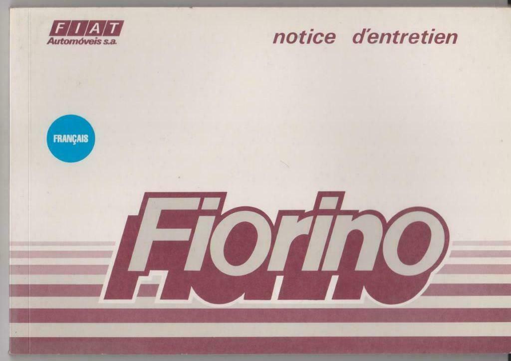 Manuel FIAT FIORINO en français de 1987, Enlèvement ou Envoi