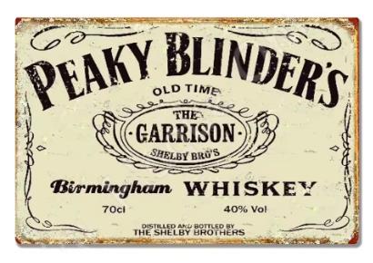Vintage metalen bordjes Peaky Blinders (30x20cm), Ophalen of Verzenden, Nieuw