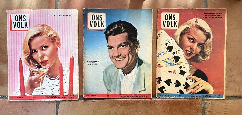 Ons Volk magazines 1957, Enlèvement ou Envoi, Utilisé, Gossip, Potins ou Showbizz