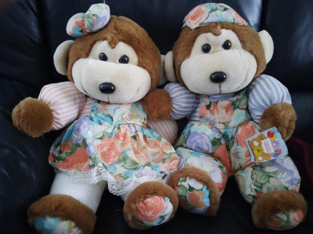 2 schattige apen knuffels 45cm, Enlèvement, Comme neuf