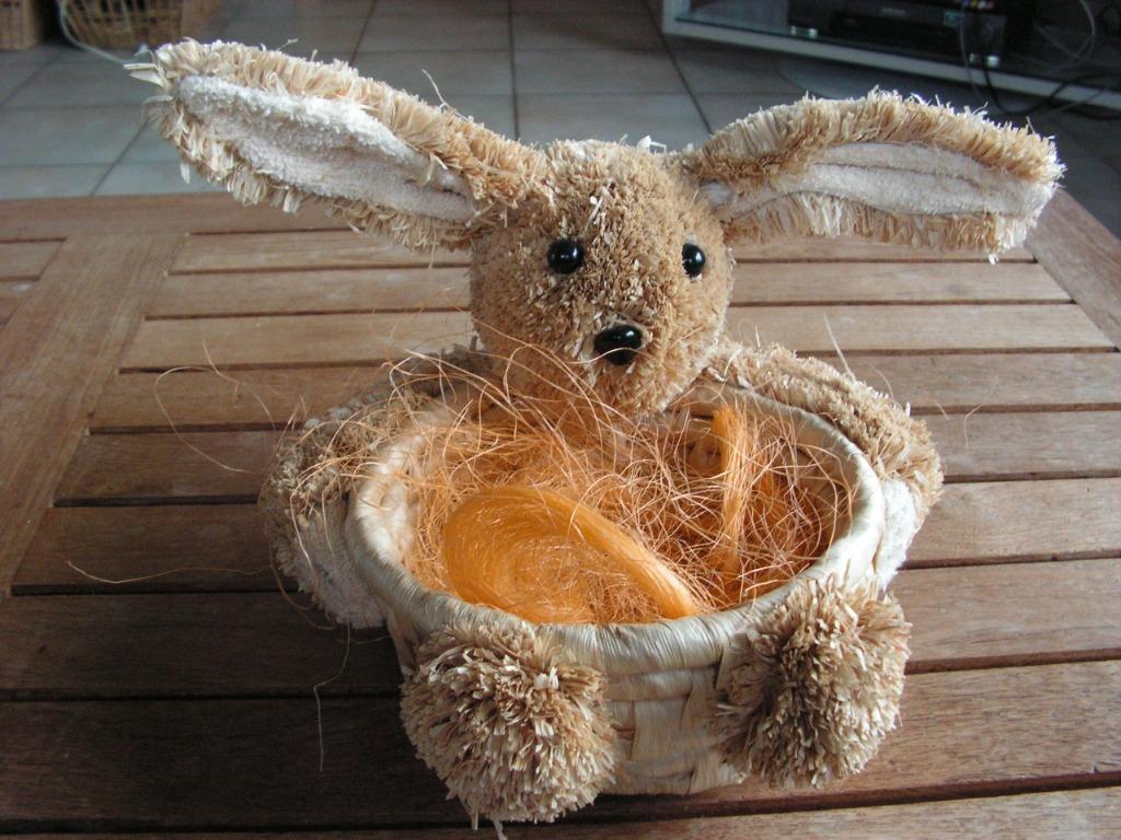 Lapin avec panier pour y mettre les œufs de Pâques., Divers, Enlèvement ou Envoi, Utilisé