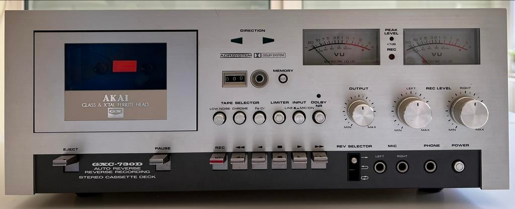 AKAI - GXC-730D - 3 koppen - VINTAGE - Audio Reverse Stereo, Audio, Tv en Foto, Cassettedecks, Ophalen, Enkel, Akai, Auto-reverse