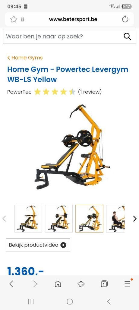 Powertec homegym, Sport en Fitness, Ophalen
