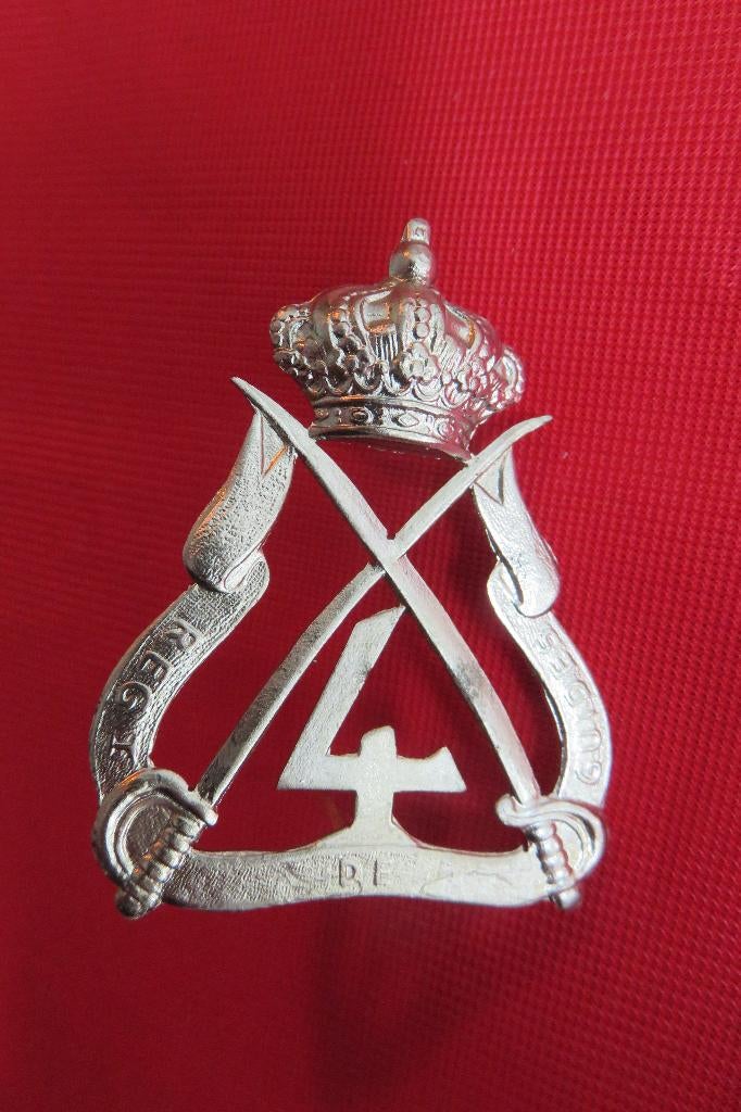 Insigne de béret : 4ième Guides, Collections, Enlèvement ou Envoi, Armée de terre, Emblème ou Badge