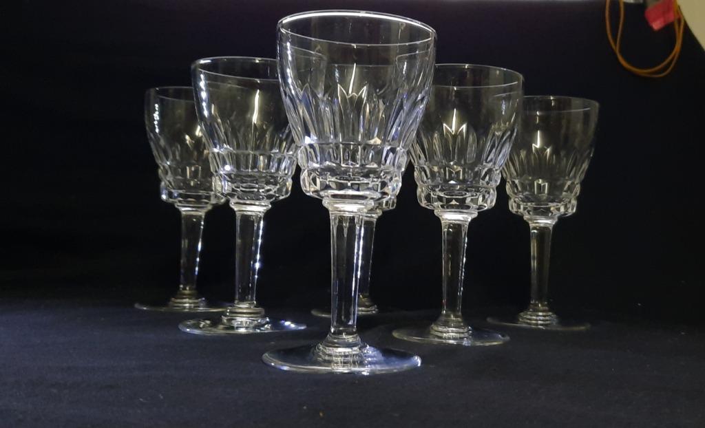 VSL, 6 verres cristal,modèle Mery 130., Antiquités & Art, Enlèvement ou Envoi