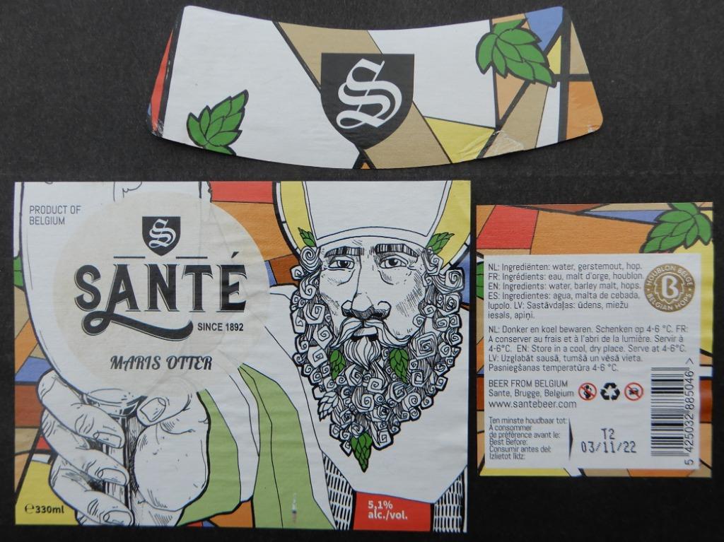 Étiquette de bière Maris Otter Santé De Proefbrouwerij 8n7, Enlèvement ou Envoi, Utilisé