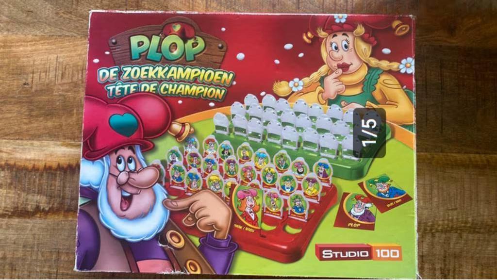 De zoekkampioen Plop = Wie is het?, Hobby en Vrije tijd, Gezelschapsspellen | Bordspellen, Gebruikt, Een of twee spelers, Ophalen of Verzenden