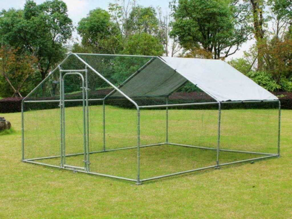 Poulailler 12m² 4x3x2m parc chatière volière XL enclos poule, Verzenden, Nieuw, Kippenhok of Kippenren