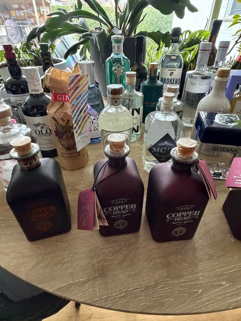 Verzameling gin’s nieuwe gesloten flessen ook per stuk, Enlèvement, Comme neuf