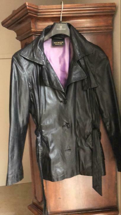 Zwart lederen jasje Oakwood maat large, Kleding | Dames, Ophalen of Verzenden, Gedragen, Zwart