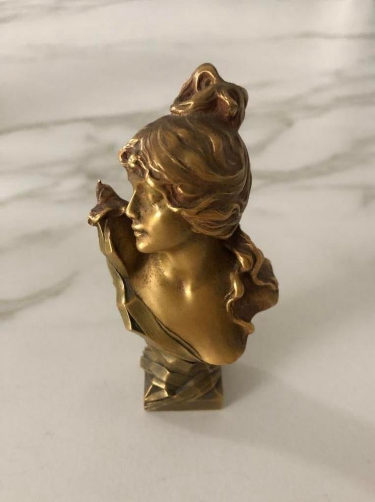 bronzen buste Agathon Léonard, Antiek en Kunst, Ophalen of Verzenden, Brons