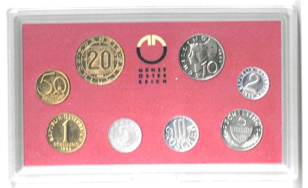 Oostenrijk, UNC-set 1992 (8 munten)., Timbres & Monnaies, Enlèvement ou Envoi, Autriche, Autres valeurs, Monnaie en vrac